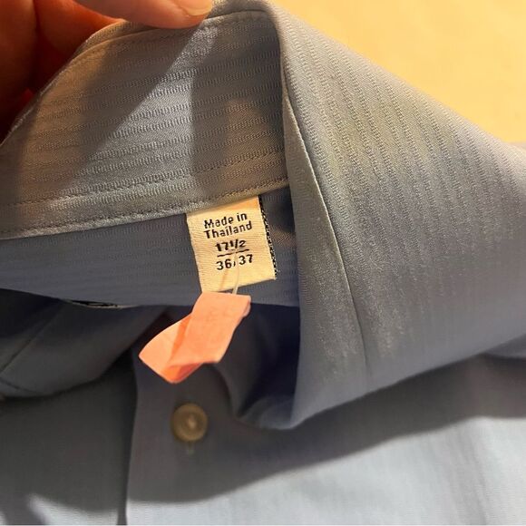 Men’s Calvin Klein Button Up Long Sleeve Shirt Slim Fit SZ 17 1/2 36/37 - Picture 4 of 5